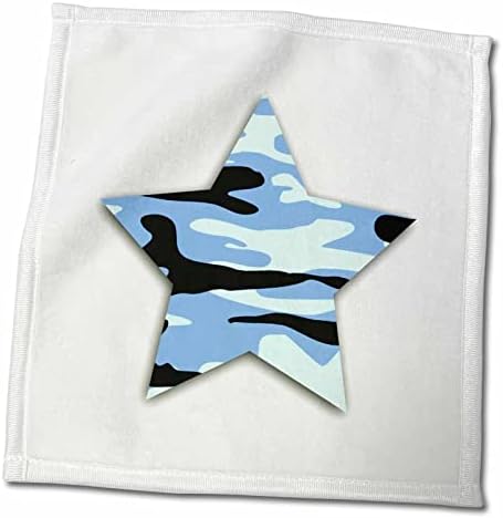כוכב קאם כחול 3DROSE - דפוס הסוואה בצבא תכלת - צבאי. - מגבות