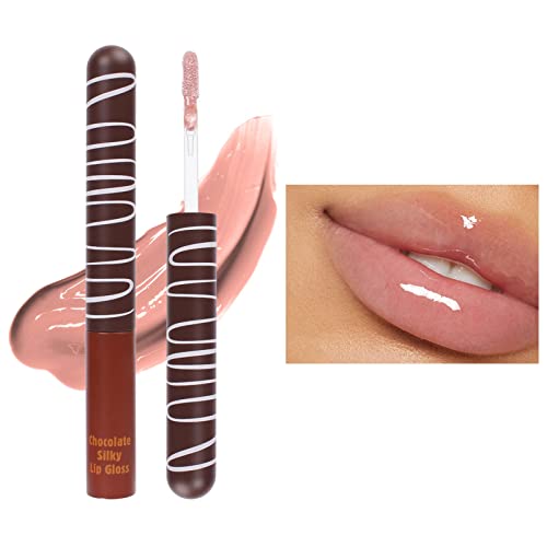 טבעי פיגמנטים עבור גלוס שוקולד שפתיים זיגוג לחות לחות שנמשך לחות ללא דביק עירום מים אור איפור אפקט נשי 5.5 מיליליטר גלוס ריחות