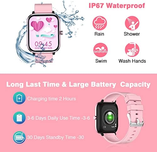 Watch Smart 2023 כושר שעון תואם אייפון ואנדרואיד, 1.7 אינץ