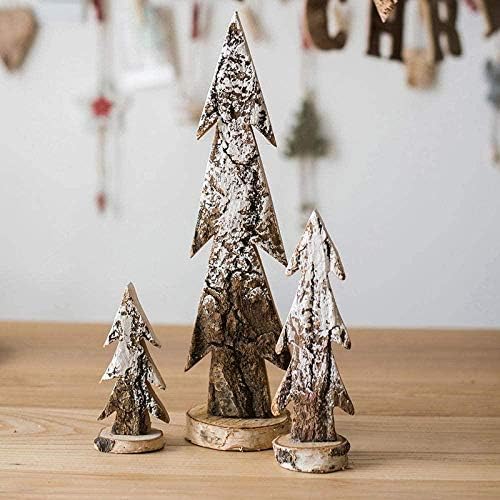 קישוטי חג המולד של GFDJ יומן עץ חג המולד קישוט יער סגנון יער חלון אגדות קישוט תצוגה-ארז 13 סמ-R1