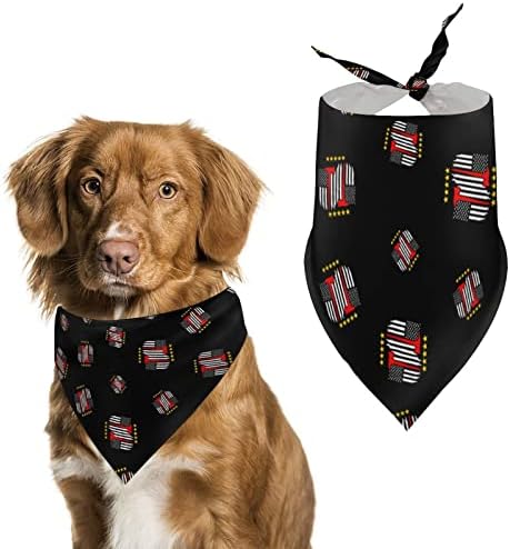 כוכב הדגל האמריקני כלב בנדנה בנדנה חיות מחמד צעיף משולש אביזרים מודפסים