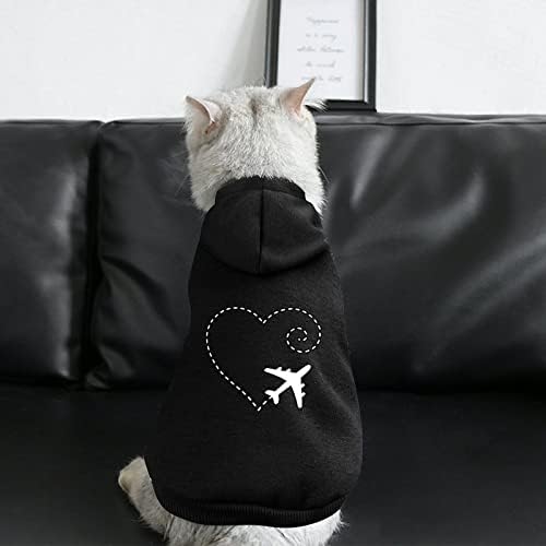 מטוס לב כלב קפוצ'ובר סווטשירט סווטשירט בגדי חיות מחמד מעיל תלבושות עם כלבים וחתולים