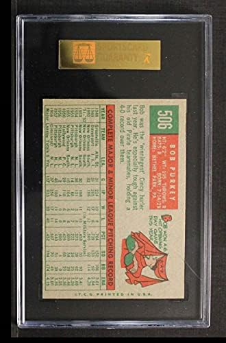 1959 Topps 506 בוב פורקי סינסינטי אדומים SGC SGC 8.00 אדומים