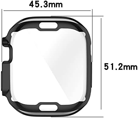 Maalya Glass+Case לסדרת Apple Watch Ultra 49 ממ SmartWatch PC Protector Protector Phumper Operies Offerend