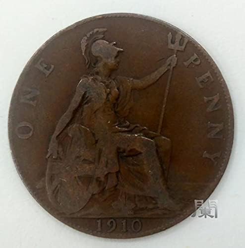 מטבע אירופי מטבעות בריטים 1910 אדוארד שבעה 1 מטבעות מרוחקים