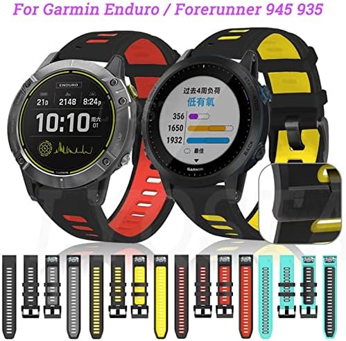 GHFHSG 22 ממ 26 ממ צמיד עבור Garmin Forerunner 945 935 fenix 5 Plus 6 6x Silicone Band Smart Watch for Garmin Enduro צמיד Correa