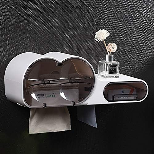 קופסת רקמות רכובה על נייר גליל יצירתי נייר חצי אוטומטי פתיחה סגירת תיבת אחסון שקופה אביזרי אמבטיה חלון