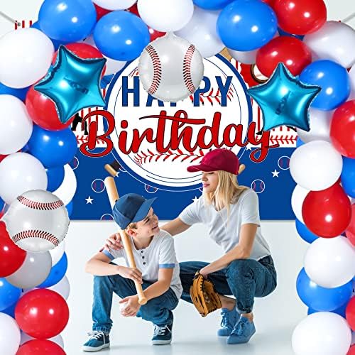 ציוד מסיבות יום הולדת בייסבול כולל תפאורת נושא ספורט ומסיבת בייסבול קישוטים לבלונים