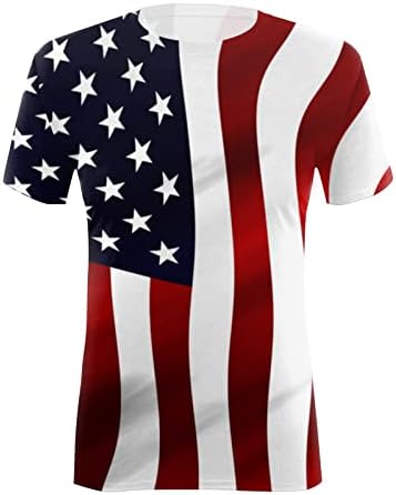 חולצות פטריוטיות לנשים חולצות דגל אמריקאי חולצות קיץ צמרות קז'ן טייז שרוול קצר כוכבים פסים נוחים חולצות טי רופפות