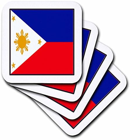 3הורד_98472_4 תמונה של כפתור דגל פיליפינים-תחתיות אריחי קרמיקה, סט של 8