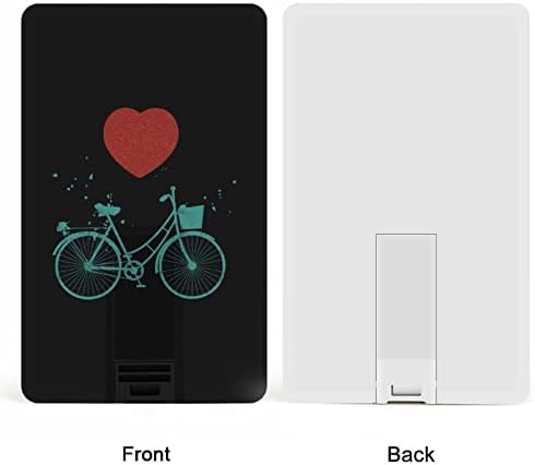 Bikes Hearts USB 2.0 מכריע פלאש מכונן זיכרון לצורת כרטיס אשראי
