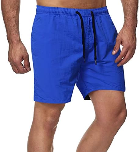 גברים של מכנסי רכיבה ארוך קיץ חוף מכנסיים קצרים עם אלסטי מותניים וכיסים חגורת מכנסיים קצרים לגברים