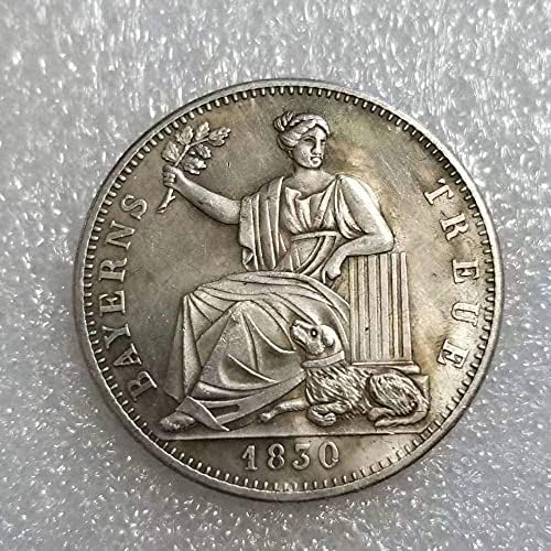 מלאכות עתיקות 1830 מטבע זיכרון דולר כסף גרמני 1523