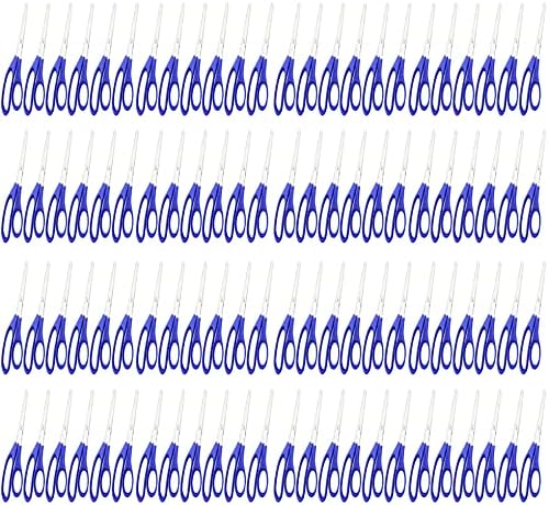 סט מספריים של 200 חתיכות מספריים בבית הספר 12.5 סמ ידית כחולה מספריים בוטה מספריים נייר מספריים