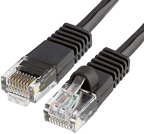 CMPLE - CAT5E כבל תיקון אתרנט, RJ45 כבל רשת אינטרנט, UTP, חוט אינטרנט למודם, נתב, מחשב, טלוויזיה, קונסולות - 3 רגל, שחור