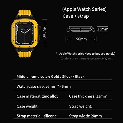Houcy for Apple Watch Series 8 סגסוגת צפייה מארז 45 ממ 42 ממ מסגרת מתכת שינוי אביזרים ערכת ערכת IWatch Series 7 6 5 4 SE כיסוי