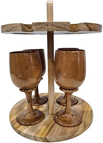 פריטי אספנות בסגנון וינטג 'בסגנון וינטג' בעבודת יד עץ עץ מתלה כוס ומחזיק בקבוקים מתלה מתלה קולב יין עמדת משטח שיש