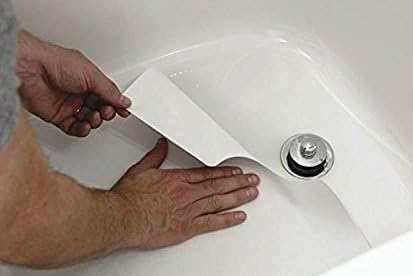 משיכה דרך בטוחה 16 x 40 דבק לבן ויניל אנטי להחליק מחצלת אמבטיה בטיחותית ללא החלקה עם ניקוז חתוך