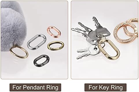 טבעת סגלגל סגלגל קפיצי, קליפ קפיץ עגול קפיץ קפיץ אבזם אבזם מפתחות לשקיות רודפים מחזיק מפתח