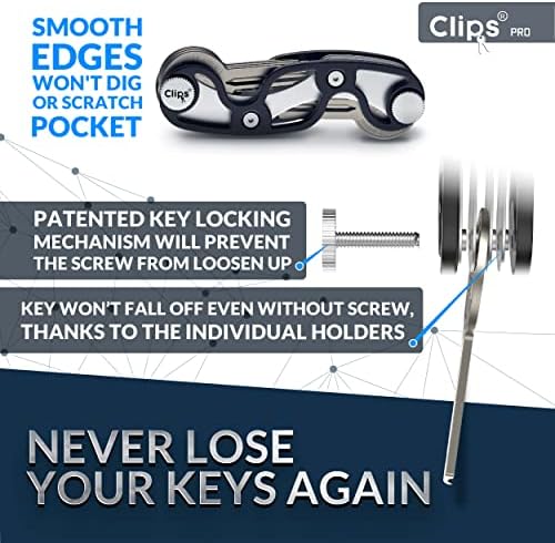 מחזיק מפתחות ארגונית מפתחות מחזיק מפתחות קומפקטי חכם עבור 8 מפתחות-מורכב לחלוטין וקל לשימוש