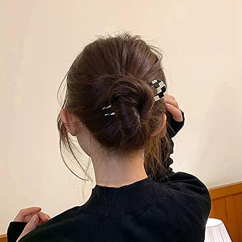 בציר טמפרמנט בנות כל התאמה פשוט לחמנייה יצרנית שחמט שיער מקל נשי שיער אביזרי בצורת סיכת ראש קוריאני סגנון בארה ' ב