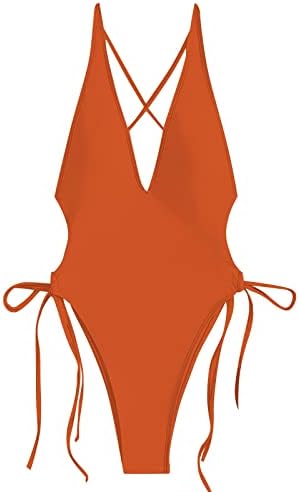 מכנסיים קצרים גבוהים -סלולריית נשים V צוואר בגד ים בגד ים בגד ים בגד ים חתוך גבוה בגד ים בגדי ים של נשים