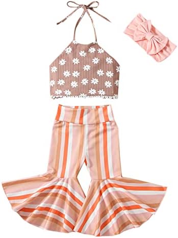 פעוטות ילדה בגדי קיץ בייבי בוהו תלבושת יבול יבול קאמי עליון מכנסיים תחתון מכנסיים בגדים פרחוניים גרובי